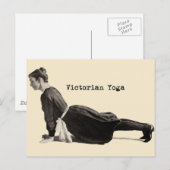  Yoga Vrouw Up Dog Antiek Briefkaart (Voorkant / Achterkant)