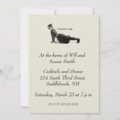 Yoga Vrouw Up Dog Antiek Kaart (Achterkant)