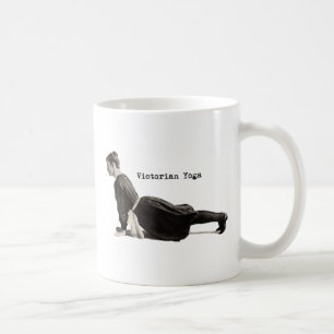 Yoga Vrouw Up Dog Antiek Koffiemok