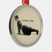  Yoga Vrouw Up Dog Antiek Metalen Ornament (Rechts)