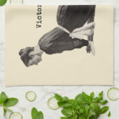  Yoga Vrouw Up Dog Antiek Theedoek (Gevouwen)