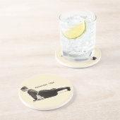  Yoga Vrouw Up Dog Antiek Zandsteen Onderzetter (Zijkant)