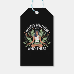 Yoga Waar Welzijn Samengaat Met Geheelheid Cadeaulabel
