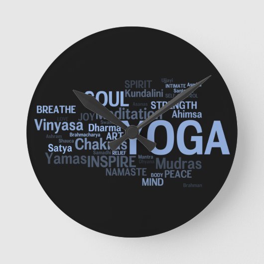 YOGA Wall Clock Ronde Klok (Voorkant)