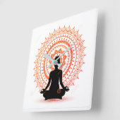 YOGA Wall Clock Vierkante Klok (Hoek)