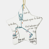 Yoga Warrior 1 Keramisch Ornament (Links)