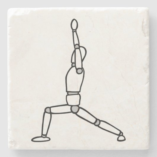 Yoga Warrior Onderzetter (Voorkant)