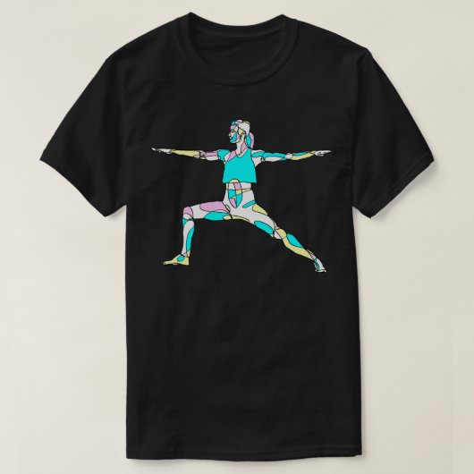 Yoga Warrior Pose T-shirt (Design voorkant)