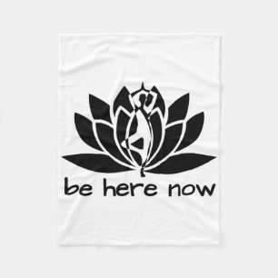 Yoga Wees Hier Nu Fitness Workout Namaste Lotus Vo Fleece Deken