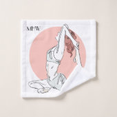Yoga Woman aangepaste handdoekset Bad Handdoek (Wasdoekje)