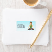 Yoga Woman in Lotus Pose Etiket (Insitu)