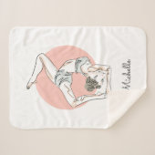 Yoga Woman nom personnalisé couverture (Devant (Horizontal))