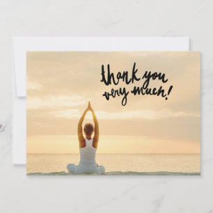 Yoga Women on Sunset Background - Hartelijk dank Bedankkaart