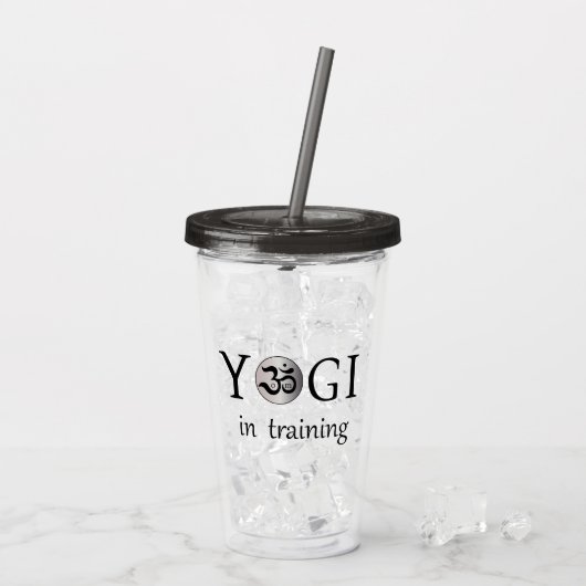 Yoga Workout Zen Om Acryl Drinkbeker (Achterkant ijs)
