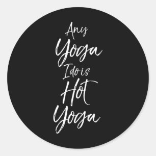 Yoga Workouts Fitness Design Studio Dames Hete Yo Ronde Sticker