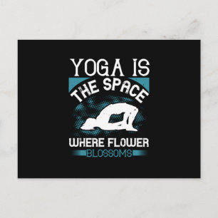 Yoga - Yoga is de ruimte waar bloesems bloesems zi Briefkaart