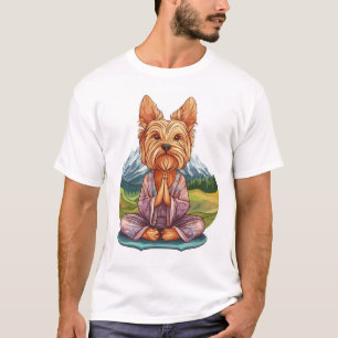 Yoga Yorkie � Grappige Mediterende Hond T-shirt
