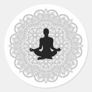 YOGA, zoek jezelf Ronde Sticker