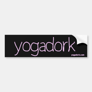 yogadork bumper sticker - zwart & roze