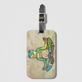 Yogafrosch Bagagelabel (Voorkant (verticaal))