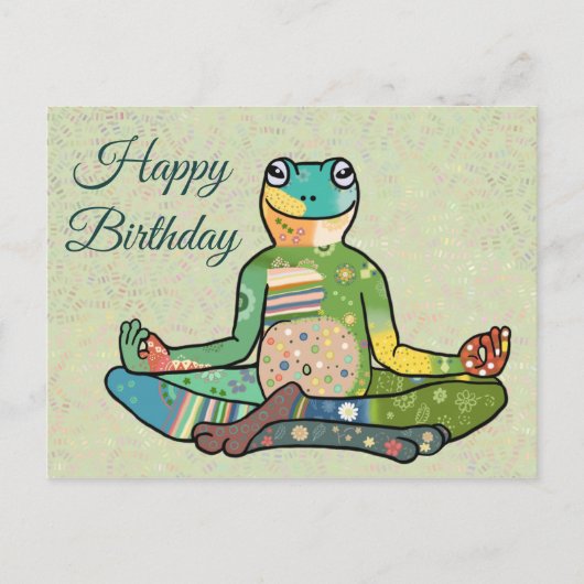 Yogafrosch Briefkaart (Voorkant)