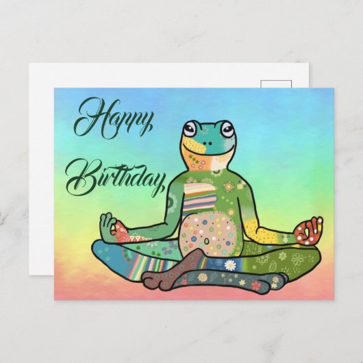 Yogafrosch Postkarte Briefkaart (Voorkant / Achterkant)