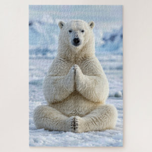 Yogahouding van ijsbeer legpuzzel