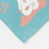 Yogakatjes lotus fleece deken (Hoek)