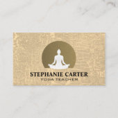 Yogaleraar | Gestreept grijs Visitekaartje (Voorkant)