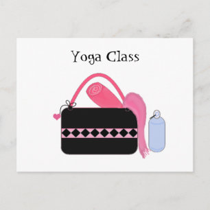 Yogales met yogamateriaal briefkaart