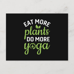 Yogaliefhebber Eet Meer Planten Doe Meer Yoga Briefkaart