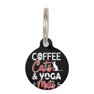 Yogaliefhebber Katten en yogamatten Huisdierpenning