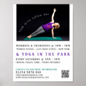 Yogamat, yogales Adverteren Poster (Voorkant)