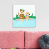 Yogi Beer en Boo Boo Fun Kano Adventure Canvas Afdruk (Insitu (Woonkamer))