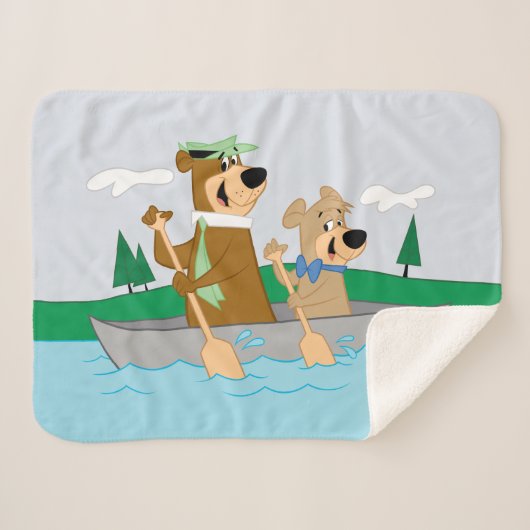 Yogi Beer en Boo Boo Fun Kano Adventure Sherpa Deken (Voorkant (horizontaal))
