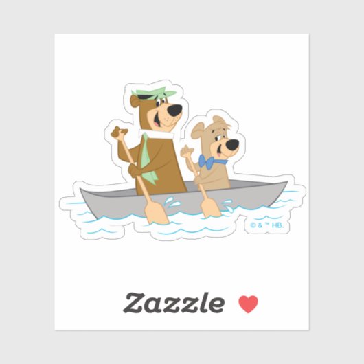 Yogi Beer en Boo Boo Fun Kano Adventure Sticker (Vel)