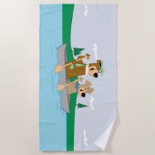 Yogi Beer en Boo Boo Fun Kano Adventure Strandlaken (Voorkant)