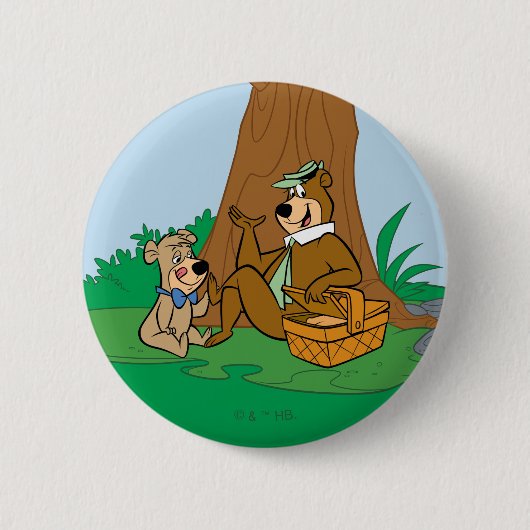 Yogi Beer en Boo-Boo picknick snack Ronde Button 5,7 Cm (Voorkant)