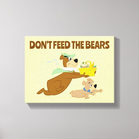 Yogi Beer en Boo-Boo picknickpaniek Canvas Afdruk (Voorkant)
