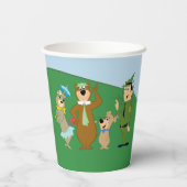 Yogi Beer en vrienden Classic Pose Papieren Bekers (Achterkant)