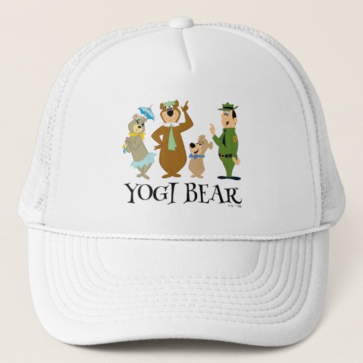 Yogi Beer en vrienden Classic Pose Trucker Pet (Voorkant)