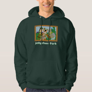 Yogi Beer en Vrienden Framed Forest Afbeelding Hoodie