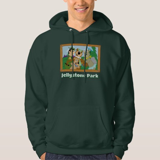 Yogi Beer en Vrienden Framed Forest Afbeelding Hoodie (Voorkant)