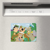 Yogi Beer en Vrienden Framed Forest Afbeelding Magneet (Insitu (Vaatwasser))