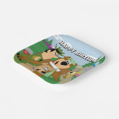 Yogi Beer en Vrienden Framed Forest Afbeelding Papieren Bordje (Gebogen)