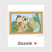 Yogi Beer en Vrienden Framed Forest Afbeelding Sticker (Vel)