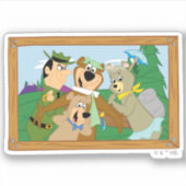 Yogi Beer en Vrienden Framed Forest Afbeelding Sticker (Voorkant)