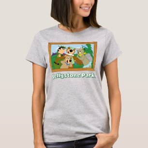 Yogi Beer en Vrienden Framed Forest Afbeelding T-shirt