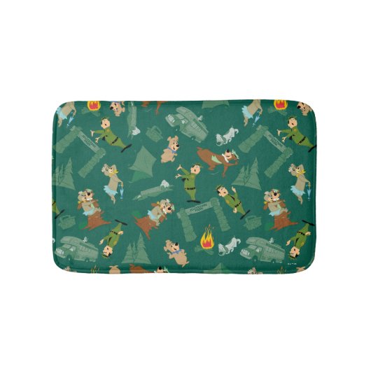 Yogi Beer en vrienden Jellystone Park Camp Pattern Badmat (Voorkant)