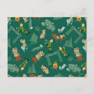 Yogi Beer en vrienden Jellystone Park Camp Pattern Briefkaart